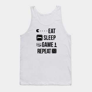 Eat Sleep Game Repeat Gamer Design Tank Top